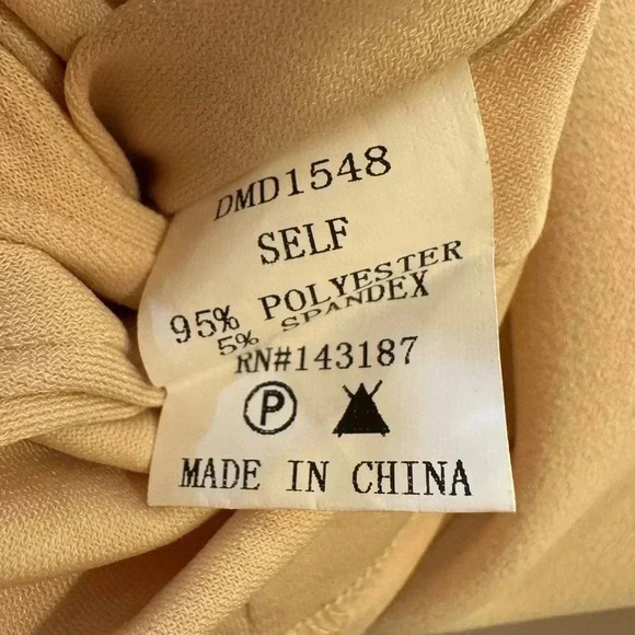 Dance and Marcel cream bodycon cape dress with slit size small - Picture 16 of 16